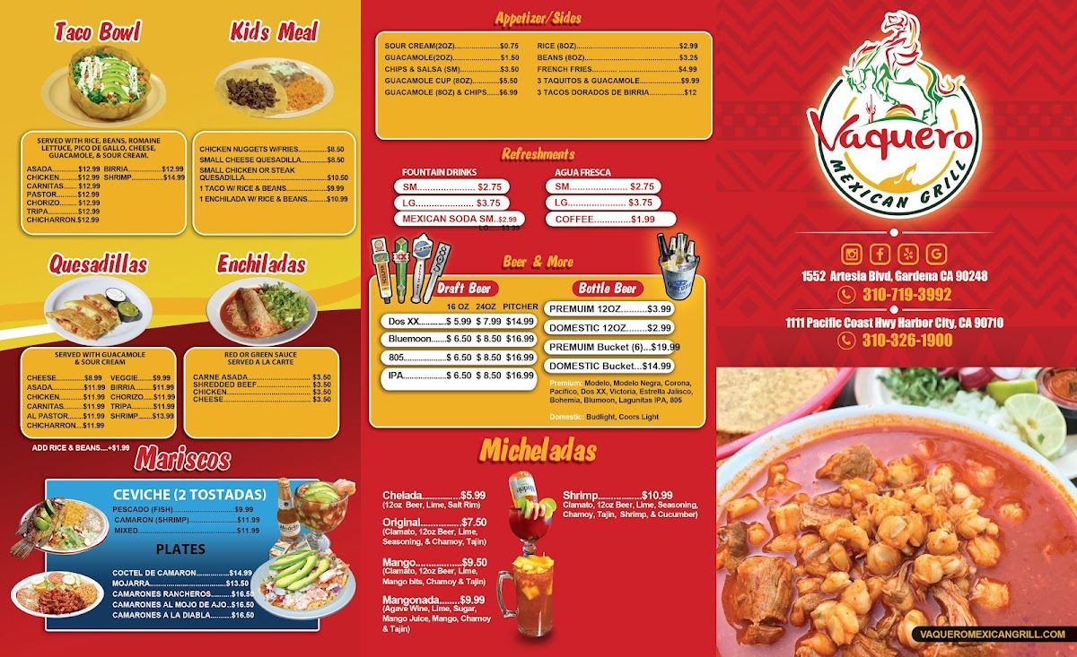 Vaquero Mexican Grill Menu - Image 4